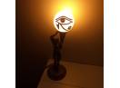 Veche lampa veioza decor statueta faraon Egipt ochiul mintii Eye of Horus Ra